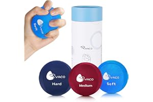 RYACO Handterapi-övning-stressboll-paket – set om 3 – stressboll med dynamiskt motstånd och handtagsförstärkning – terapeutisk handåterhämtning