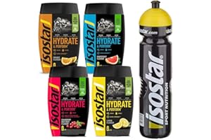 ZEWOOL Isostar Hydrate & Perform Grapefruit - Lemon - Orange - Cranberry + Water Bottle 1L | Pacchetto di offerte |