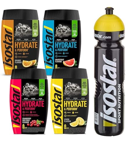 Isostar Borraccia Sport 500 Ml (confezione Da 10) - Senza BPA, Beccuccio Push&pull A Tenuta Stagna, Ideale Per Bici, Corsa E Palestra - Pratica E Lavabile