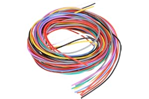 QUARKZMAN 20 Gauge, silikonkabel, 20 AWG, 10 färger, 3,0 m/10 fot, 10 st