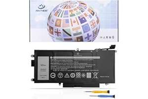 ANTIEE 7.6V 60Wh K5XWW Laptop Akku Kompatibel mit Dell Latitude 5289 7389 7390 E5289 P29S001 P29S002 2-in-1 Series Notebook 6CYH6 71TG4 725KY J0PGR N18GG 7500mAh 4-Cell