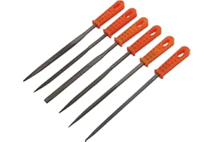 TRIPLE A ONLINE LTD AM-TECH Quality 6 Piece Warding File Set - Set Includes Flat PARALLERL, Flat Taper, Round, Square, TRI-Square and Half Round Files (E1450)