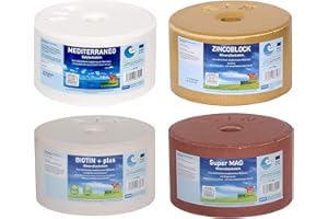 imima Mineralleckstein Pferd Starter Set mit BIOTIN+, ZINCOBLOCK, SUPERMAG, MEDITERRANEO Salzleckstein Set 4 x 3 kg - Salzlecksteine für Pferde, Schafe, Ziegen und Wild