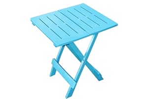 SPETEBO 'Table pliante « ADIGE » - Table pour petit jardin ou de camping - Parfaite comme table d’appoint bleu