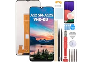 YHX-OU 6.5 Inch for Samsung Galaxy A12 A125F LCD Display Touchscreen Screen with Tools + 1 Screen Protector (Black)