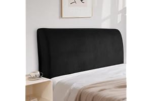 CYCMACO Sammet Sänggavelskydd, Stretch Överdrag För Sänggavel, Enfärgad Sänggavelöverdrag För Sängkläder, Tvättbar（180cm, Sva
