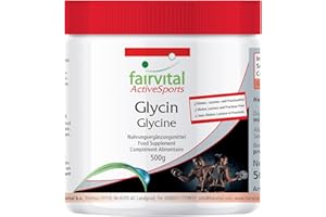 ‎FAIRVITAL Fairvital | Glycin Pulver - 500g - VEGAN - Aminosäure - Active Sports - 100% reines Glycin-Pulver ohne Zusatzstoffe