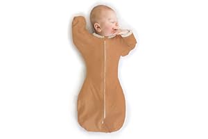 SwaddleDesigns Transitional Swaddle Sack, Baby Swaddles for Newborn with Arms Up Half-Length Sleeves & Mitten Cuffs, Sleep Sack Wearable Blanket, S (2.7-6.4 kg), 0-3 months, Heathered Butterum