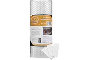HOMES & HIVES LIVE BETTER HH Homes and Hives Radiator Reflector Foil 10m x 60cm – 3mm Thick Energy Saving Radiator Foil Roll – Reduces Heat Loss, Saves Energy & Money – Easy-to-Install Radiator Heat Deflector Insulation Panels