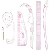 QWORK&reg; Lot de 7 r&egrave;gles de couture courbes, metric rules of curve, accessoires de couture, pour designers, mod&eacute;listes, tailleu