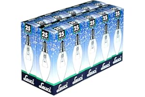 Leuci 10 x Glühbirne Kerze 25W E14 Glühlampe KLAR Glühbirnen Glühlampen Kerzen warmweiß dimmbar (25 Watt)
