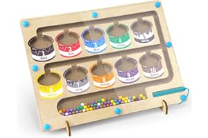 TOWWOO Clasificación Formas Números, Juego Magnético de Laberinto de Ciudad, Juego Montessori de Clasificación de Colores, Juegos Educativos para Niños Regalo 3 4 5 Años