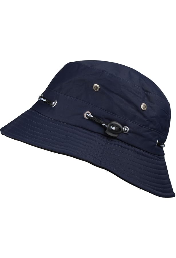 Bob De Pluie TOUTACOO - Chapeau Repliable Poche Intégrée - Taille Réglable M/L 57-58.5cm - Protection Vent Et Soleil