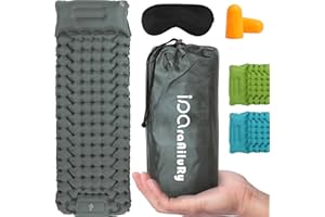 iParaAiluRy Materassino Campeggio Autogonfiante, Ultraleggero Materasso Gonfiabile Singolo con Cuscino per Campeggio, Outdoor, Spiaggia, Escursionismo, Portatile Materassino Autogonfiante