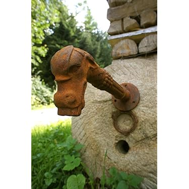 Fontein Uitloop - Fontein Spuwer, Vijver Tot Leeuwen Waterspel | Natuurlijke Hars Waterfontein, Tuinornamenten, Vijver, Waterdecoratie, Muurkunst Voor Binnen en Buiten Gebruik