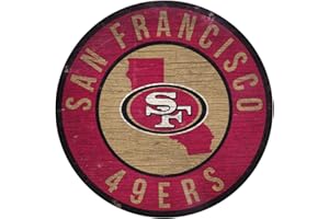 FAN CREATIONS San Francisco 49ers Holzschild 30,5 cm rund State Design