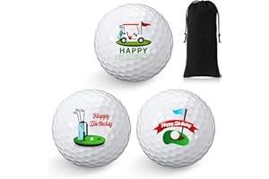 Threan 3er Pack Happy Birthday Golfbälle Geschenke Set lustige Golfbälle Geburtstag Golfbälle Geschenke für Golfspieler Eine Einheit in Standardgröße