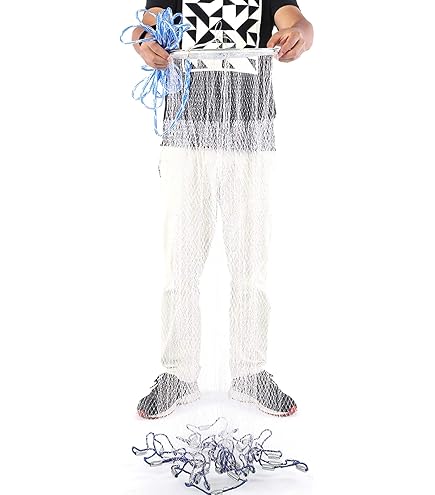 Rete Da Pesca A Lancio Manuale 50m X 1,5m | Rete A 3 Strati Per Pesci, Trappola Per Carpe E Pesca Con Esche - Foto 3