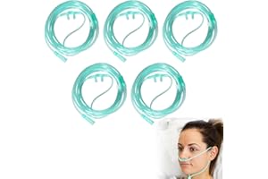 MIAYICAL Occhiali da Naso per Ossigeno, 5pc Tubo Dell'ossigeno, Occhiali da Naso con Tubo di Ossigeno, Cannula Nasale Morbida per Ossigeno, Tubo Ossigeno Resistente Alla Pressione con Connettore Standard