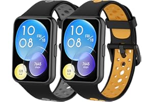 SenMore 2 sztuki pasków do Huawei Watch Fit 2 i Huawei Watch Fit 2 Active i Huawei Watch Fit 2 Elegant, silikonowy pasek sportowy, zapasowy pasek dla mężczyzn i kobiet