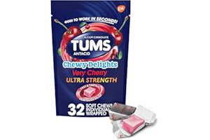 Tums Chewy Delights Soft Chews, Very Cherry, 32count