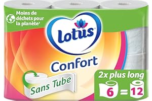 Papier toilette LOTUS Confort sans tube 6=12 rouleaux