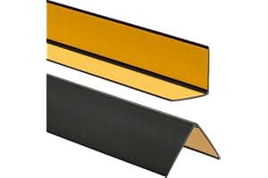 ProfiPVC Cornière PVC 50x50 mm 200cm - Baguette d’angle de protection, profilé d'angle caoutchouc autoadhésif - Protection d'angles et rebords, flexible, facile à installer, Noir