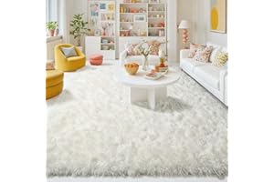 ARNTY Tappeto Salotto, Tappeto Camera da Letto Grande Moderno Peloso Morbido Lavabile Rettangolare Tappeto Scendiletto