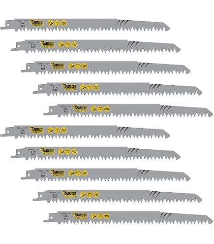 10-Pack SabreCut 225mm 14 TPI Reciprocating Saw Blades For Fast Cutting In Wood & Metal