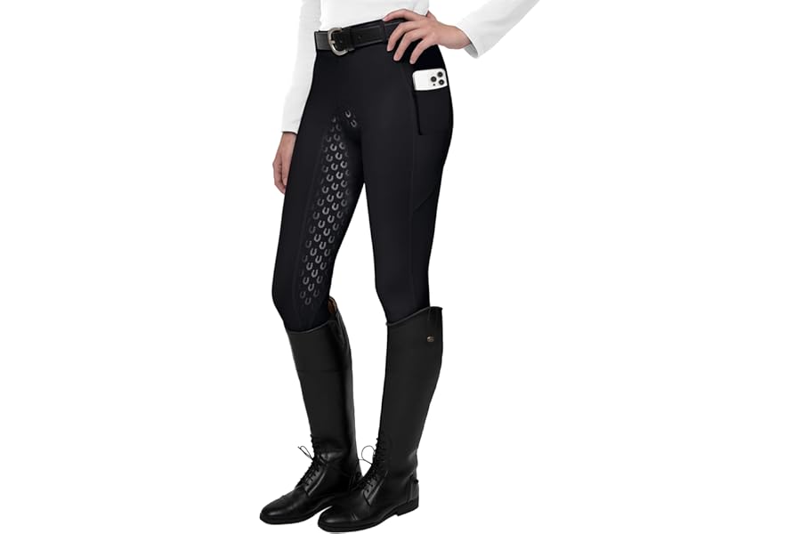 FitsT4 Sports Horse Riding Leggings Ladies Women Silicon Full Seat Jodhpurs Equestrian Gym Yoga Tights Breeches Equine
