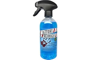 VORAGA Clean Ink Tattort Reiniger 500 ml mit Sprühkopf, zur Hautreinigung während des Tätowiervorgangs und danach Tattoo, Blau