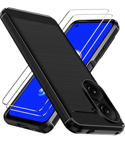 YAMCCCSE Coque ASUS Zenfone 10 / 9 Avec Cordon Collier - Étui Transparent Silicone TPU + Lanyard Réglable