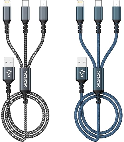 Cable USB 3 En 1 Para IPhone, Samsung, Android, Teléfono Móvil