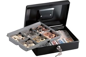 MASTER LOCK Money Box [Key] [Money Tray] [Handle] CB-10ML - Secure and Organize Coins, Cheques, Receipts and More