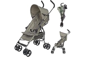 Cabino Buggy bis 22 kg Kinderbuggy klappbar buggy klein zusammenklappbar Sportwagen Faltbar Inkl. Sonnen- und Regenverdeck zusammenklappbar Multi-Sicherheitsgurt ab 6 Monate