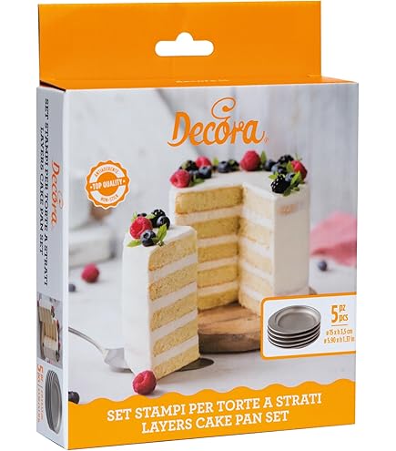 Wilton 2105-0112 - Easy Layers! Cake Tin Set, Non-Stick, 15.2cm (6in), 5 piece