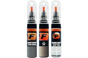 F FIRANTO FIRANTO Kit de Pintura de Retoque Coche para Renault HNK Beige Cendre, Set de Reparación de Rayones y Arañazos Incluye 15 ml Bolígrafo para Retocar Pintura Coche, Primer y Barniz