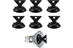 HIOSEYRE 6PCS GU10 Black Suction Cups Light Bulb Removal Tool & Changer Sucker for High Ceilings Window Replacement Kit, 35mm