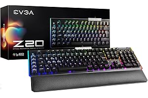 EVGA Z20 RGB Tastiera Ottica Meccanica da Gioco, RGB Backlit LED, Interruttori Meccanici Ottici (Linear)