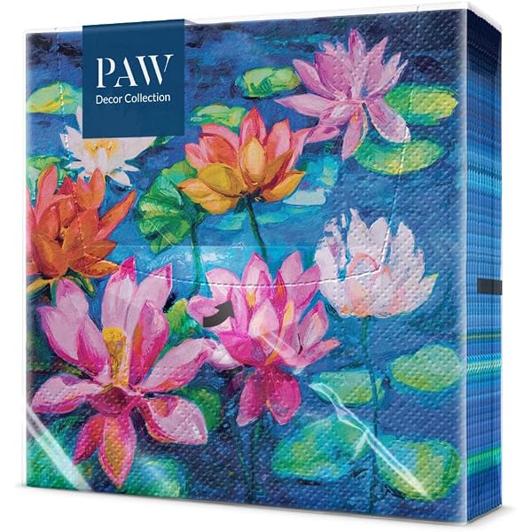 Serviettes En Papier Motif Asiatique - Lot De 20 - 33x33 Cm - Pour Décoration Et Art