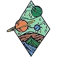Universe Diamond Space Planets Patch Embroidered Applique Badge Iron On Sew On Emblem