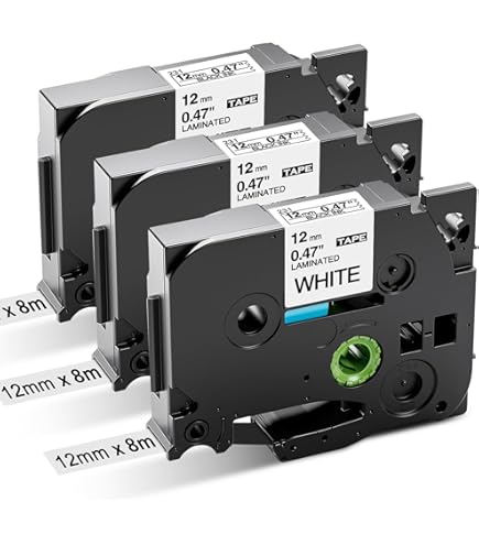 UniPlus 6x Compatibele Tze-231 voor Brother P-touch Tapes 12 mm TZe231 Tz 231 Tzc231 Gelamineerde Labeltape Zwart op Wit voor P-Touch PT-H100lb PT-H105 PT-D210 PT-E110 PT-H100r PT-H108 PT-1010 PT-1000