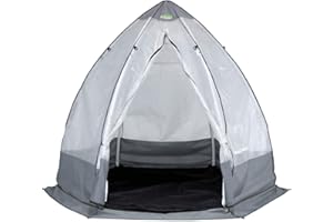 BioGreen Überwinterungszelt/Foliengewächshaus Tropical Island XL | lichtdurchlässige PE-Gitterfolie | stabiles Rahmengestell | H 280 x Ø 340 cm