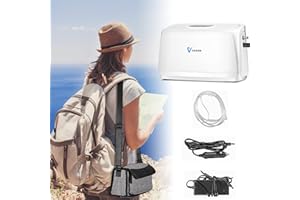 ‎DO-ELECTR Do-Electr 32.5%±2.5% Sauerstoffkonzentrator mit akku, 3L/min Sauerstoffgerä für unterwegs (1,4kg) Dauerbetrieb für 2.2 Stunden Sauerstoffmaschine für Zuhause - und Reisewagen