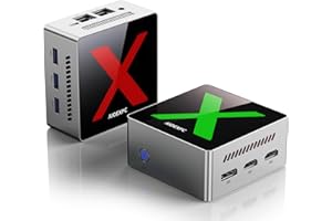 AIOEXPC Mini PC 512Go M.2 SSD,12Go LPDDR5,Mini PC Windows 11 Pro Ιntel Alder Lake N95 (Jusqu'à 3,4 GHz),Mini Desktop PC 2xHDMI,1xDP,WiFi/BT,4K UHD,Mini Computers Bureau/Maison