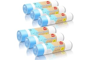 Xcdhemde® 60PCS Bolsas de Basura 50L, LxH: 70x75cm, Blanco, Bolsa de Basura de Polietileno, Adecuada para la Mayoría de los Cubos de Basura Medianos, Bolsas de Basura de Cocina, Sala de Estar