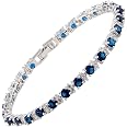 RIZILIA Bracciale Tennis Placcato Oro 18k Con Cristalli CZ Multicolore – Lunghezza 18 Cm, Chiusura Sicurezza, Regalo In Custodia - 5