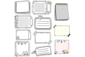 CRASPIRE Blocco Note Timbri in Gomma Trasparente Notebook Planner Riutilizzabili Retro Trasparente Sigilli in Silicone per Timbri per Diario Creazione di Carte Scrapbooking Album Fotografico