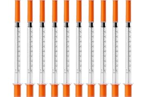 AUXHCYL 10 Pcs 1ml 30G 8mm Precision Multiple Uses Distribution Measuring Tools Plastic Lab Accessories Individually Sealed Packaging for Pet Feeding Liquid Separation