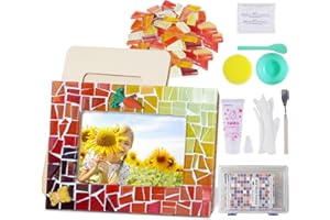 AiYoYo DIY Fotorahmen Bastelset Geschenke für Kinder und Erwachsene Mosaik Bilderrahmen Kreatives Basteln für Mädchen Geburtstagsgeschenk 5 6 7 8 9 10 11 12+ Jahre